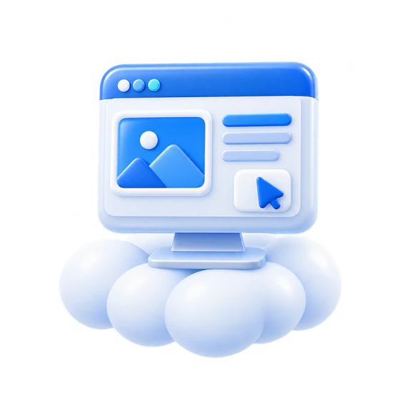 Interfaz web tridimensional sobre una nube