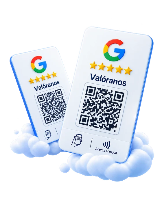 Dos tarjetas NFC y QR de Altaria Lights